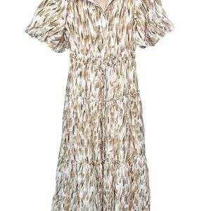 En Saison Beige and Brown Maxi Dress